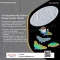 My Store Silicon Mould 4 Cavity Butterfly Emboss Design Coaster Mould