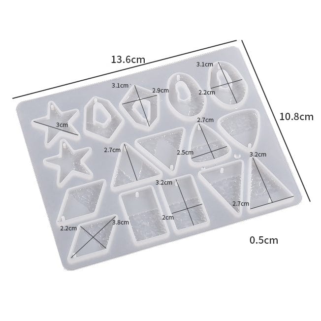 My Store Silicon Mould 16 Cavity Keychain & Jewellery Mould