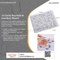 My Store Silicon Mould 16 Cavity Keychain & Jewellery Mould
