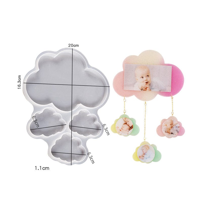 My Store Silicon Mould 4 Cavity Cloud Combination Mould