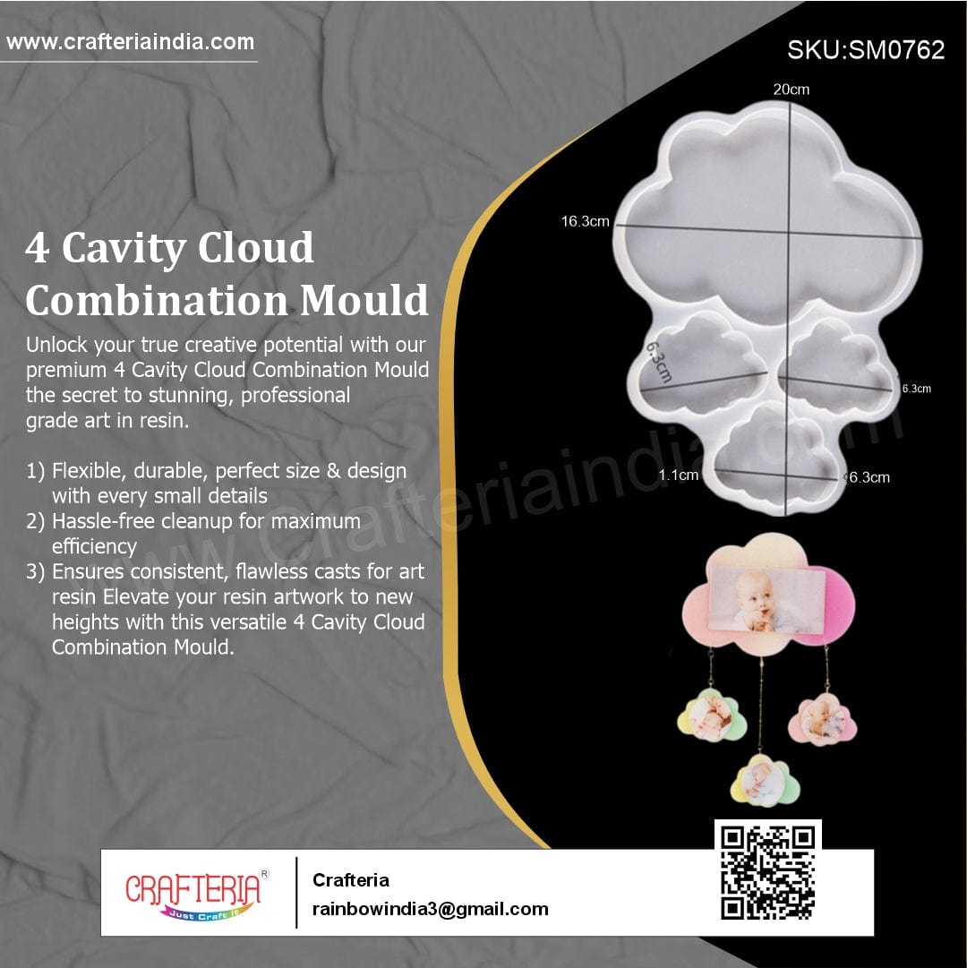 My Store Silicon Mould 4 Cavity Cloud Combination Mould