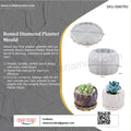 My Store Silicon Mould Round Diamond Planter Mould