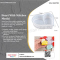 My Store Silicon Mould Heart With Stitches Mould