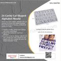 My Store Silicon Mould 26 Cavity Cat Shaped Alphabet Mould