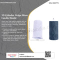My Store Silicon Mould 3D Cylinder Stripe Wave Candle Mould