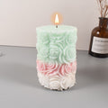 My Store Silicon Mould 3D Rose Pillar Candle Mould