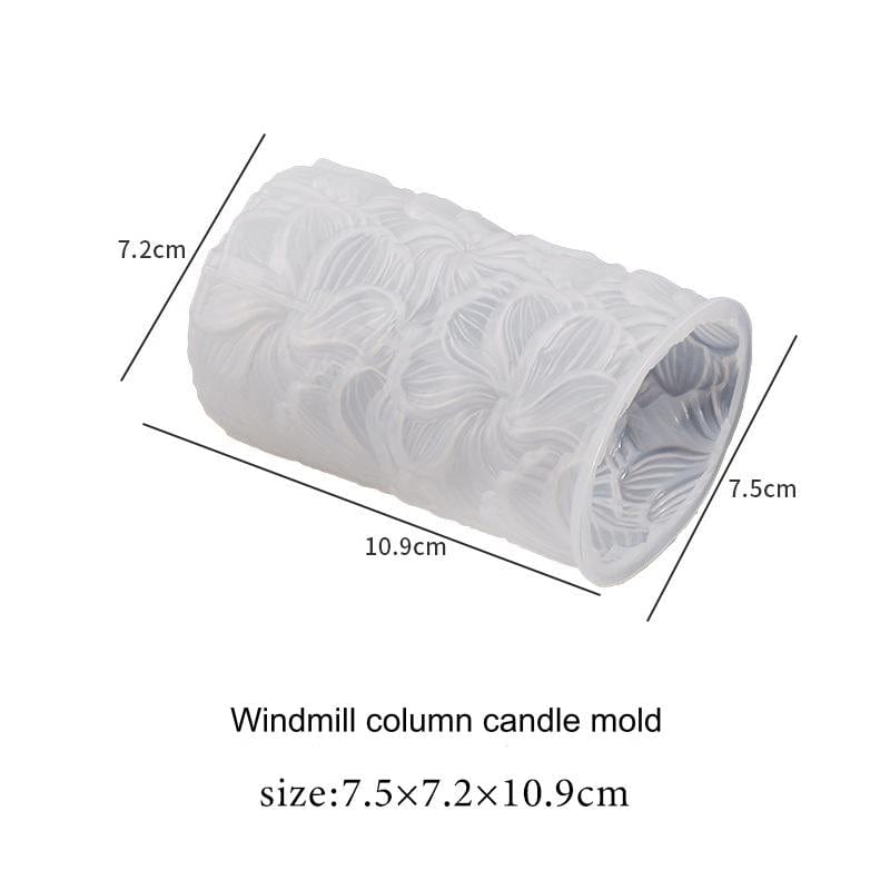 My Store Silicon Mould 3D Windmill Column Pillar Candle Mould