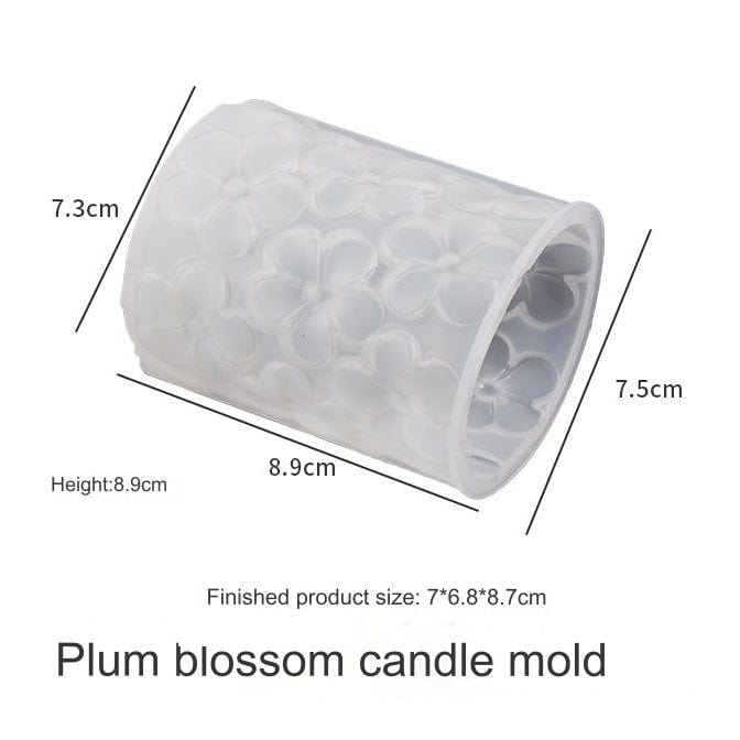 My Store Silicon Mould 3D Plum Blossom Flower Candle Mould