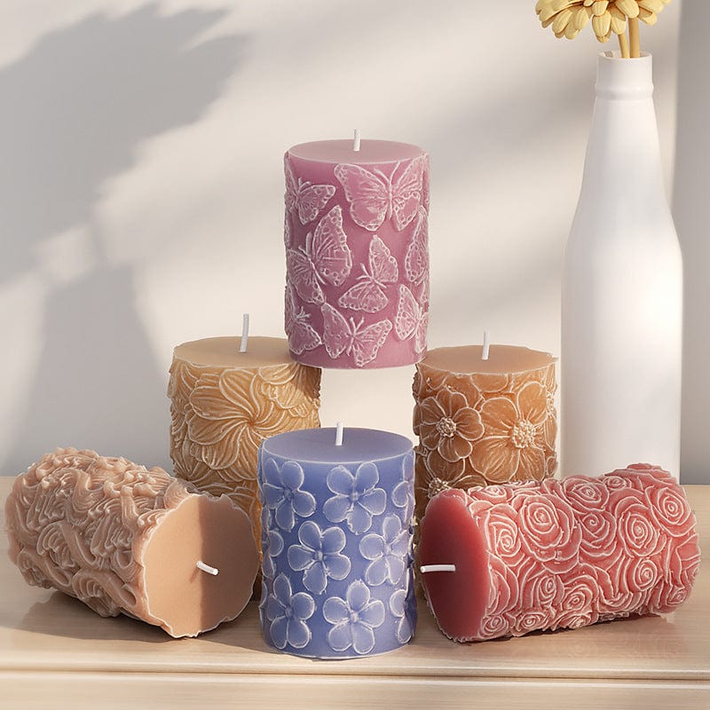 My Store Silicon Mould 3D Plum Blossom Flower Candle Mould