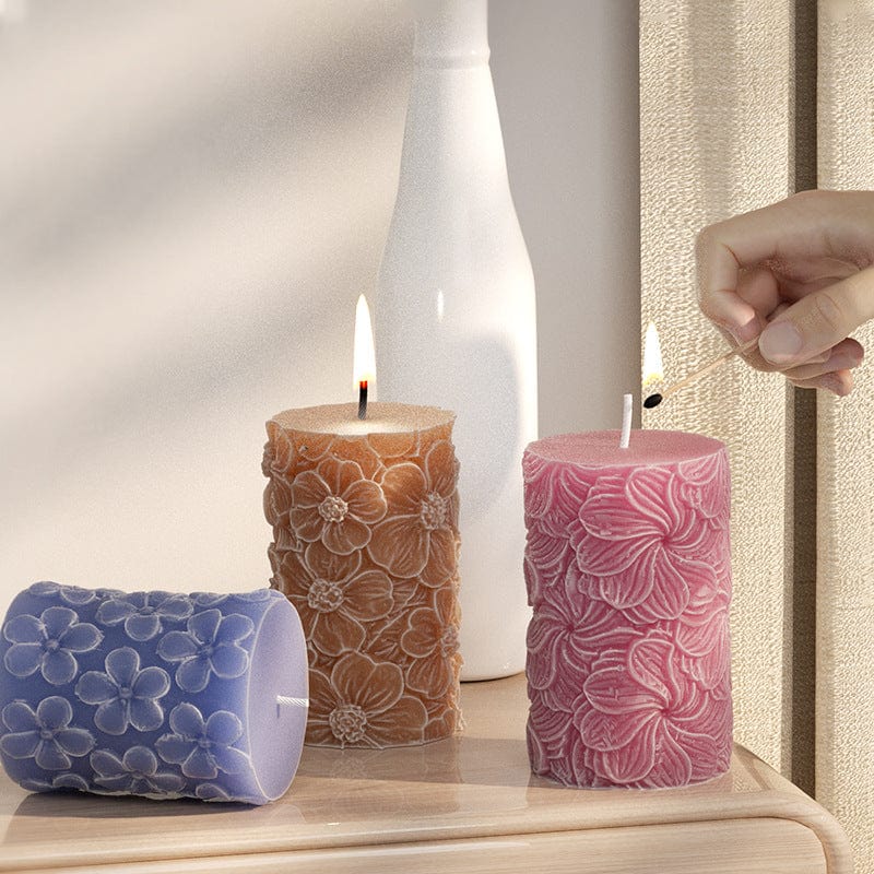 My Store Silicon Mould 3D Daisy Flower Pillar Candle Mould