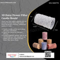 My Store Silicon Mould 3D Daisy Flower Pillar Candle Mould