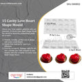 My Store Silicon Mould 15 Cavity Love Heart Shape Mould