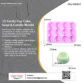 My Store Silicon Mould 12 Cavity Cup Cake, Soap & Candle Mould