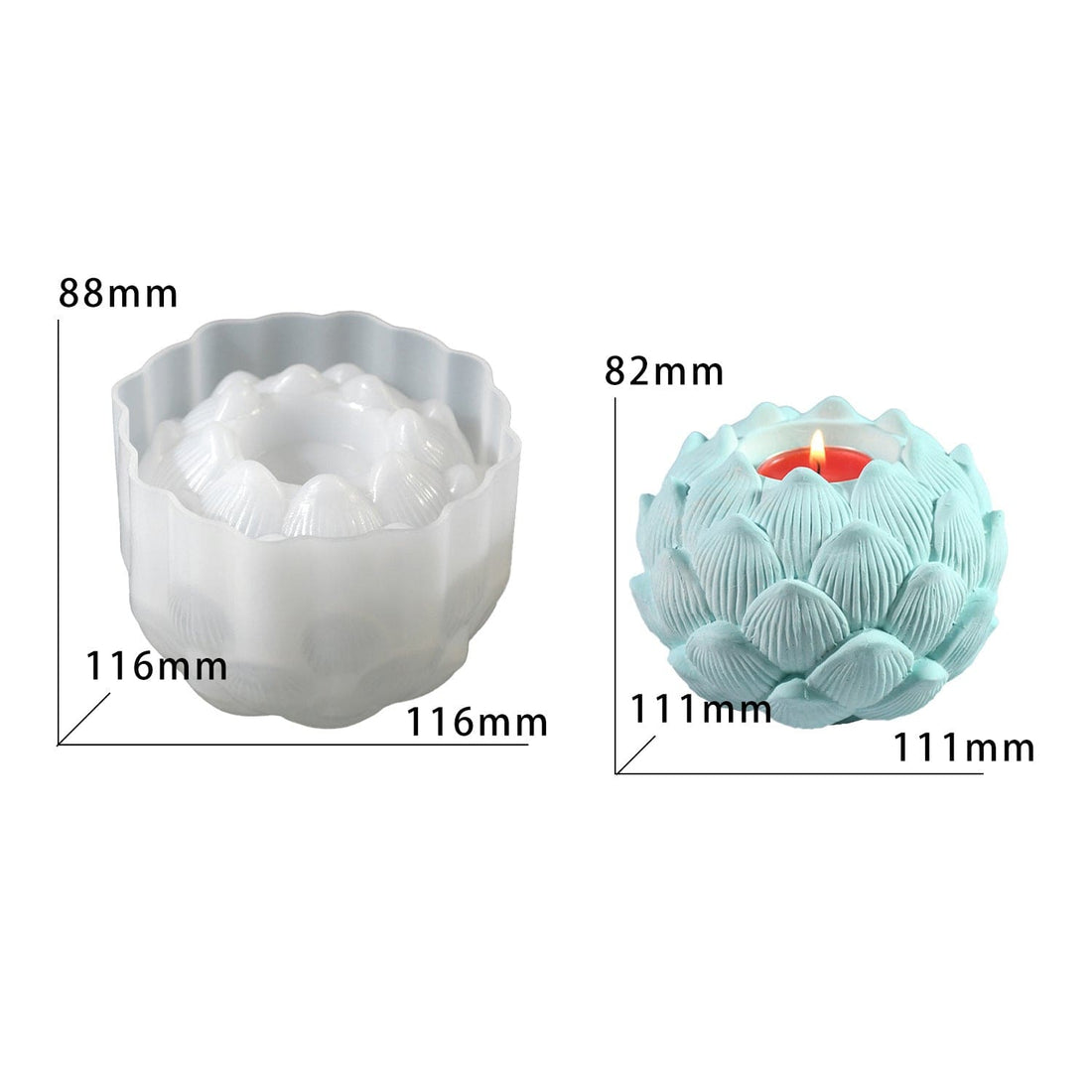 My Store Silicon Mould Jubepk Flower Tealight Holder Mould