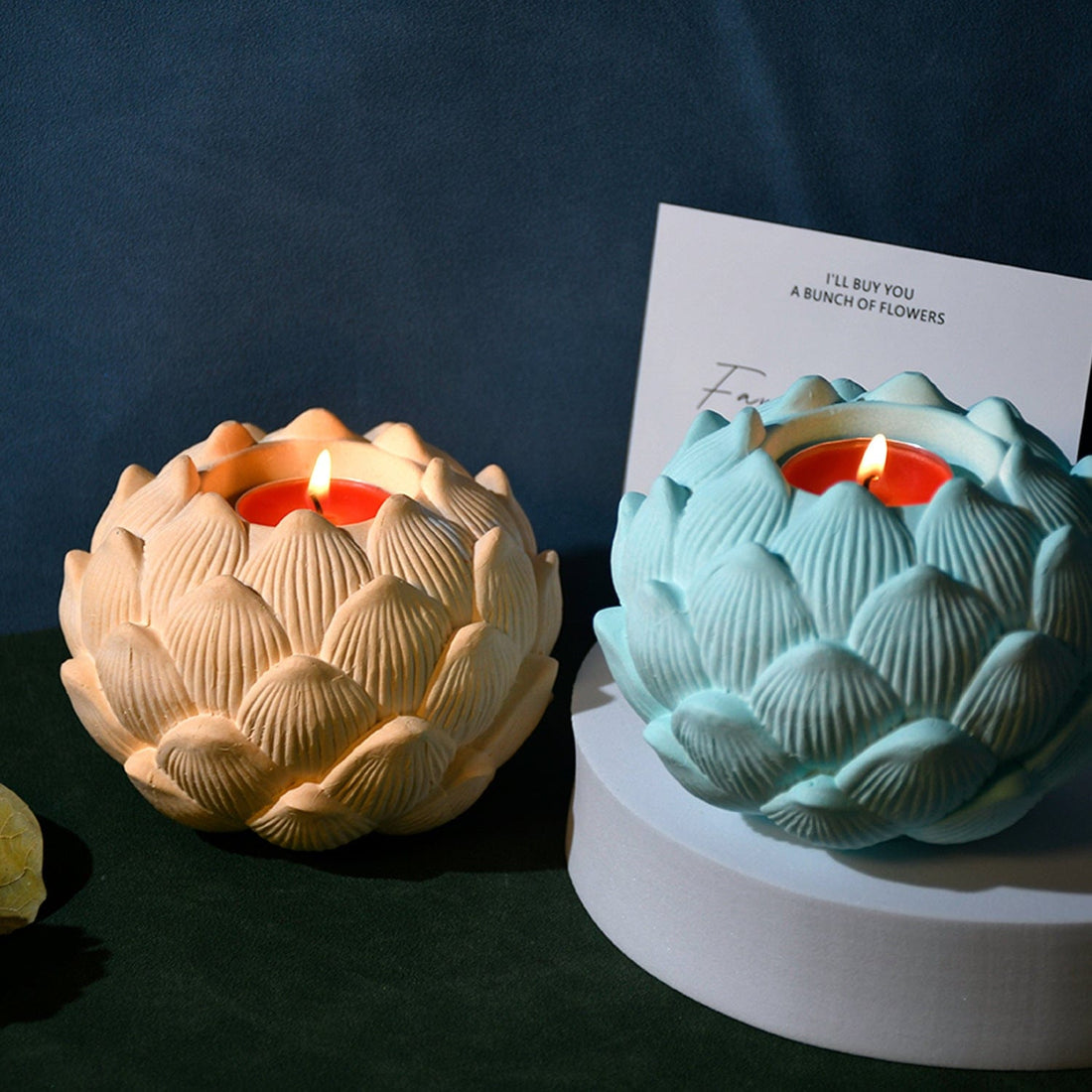My Store Silicon Mould Jubepk Flower Tealight Holder Mould