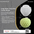 My Store Silicon Mould Large Water Drop Ball Candle Mould