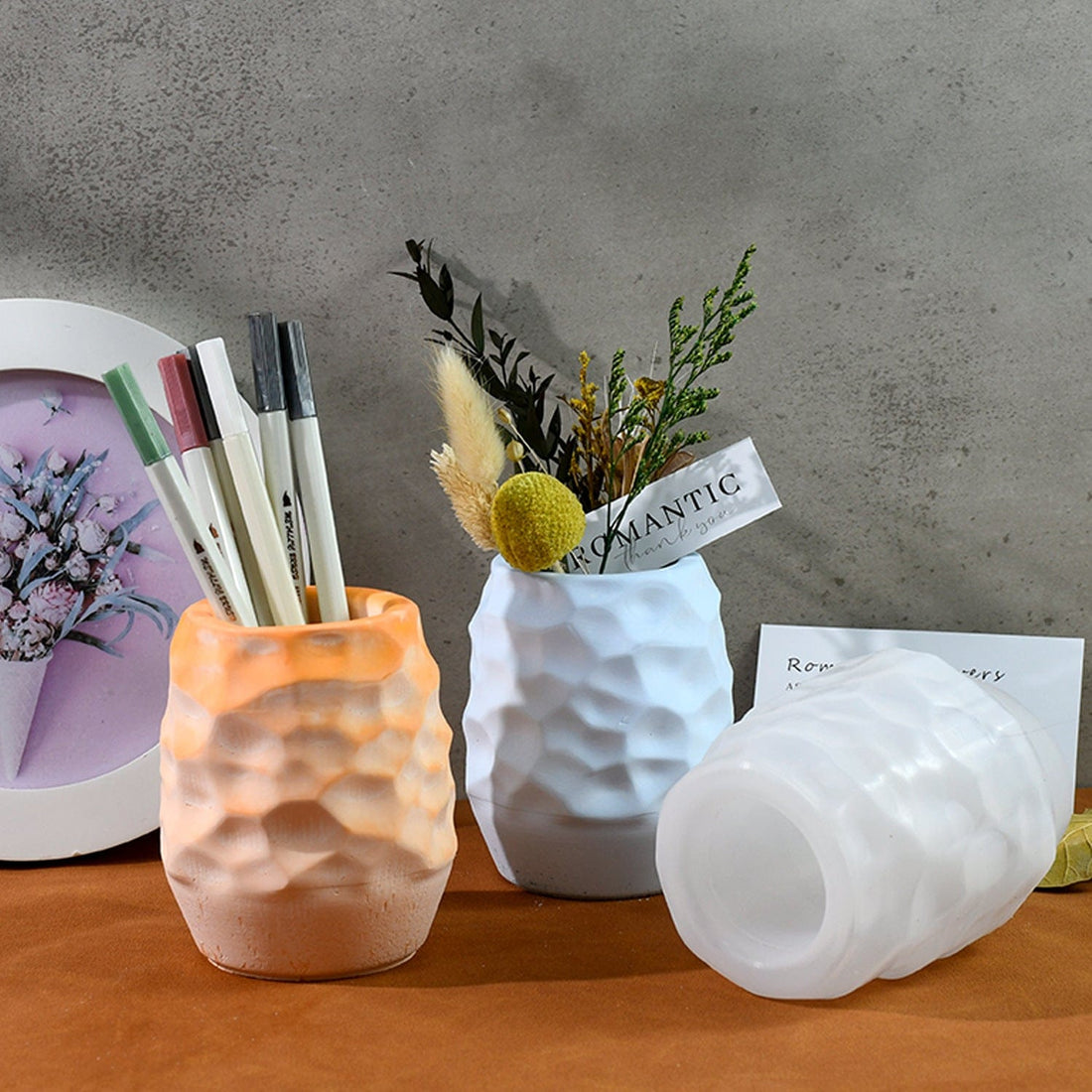 My Store Silicon Mould Crafted Vase pen holder Mould