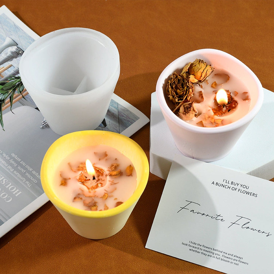 My Store Silicon Mould Wave Shape Candle Cup Mould