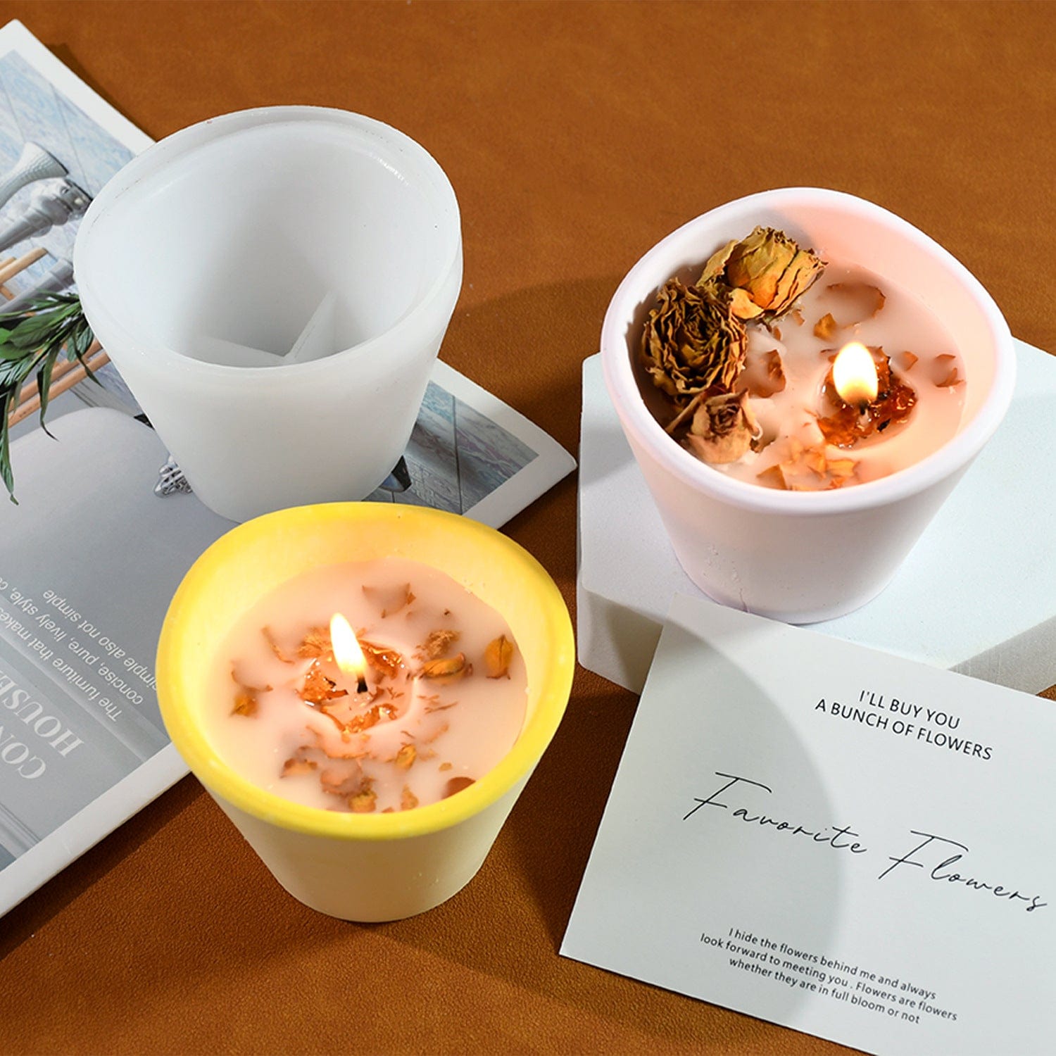 My Store Silicon Mould Wave Shape Candle Cup Mould