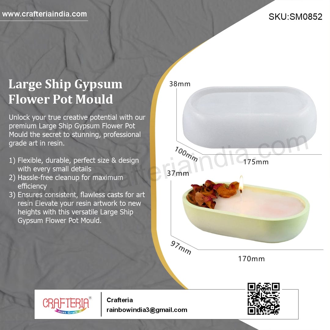 My Store Silicon Mould Large Ship Gypsum Flower Pot Mould
