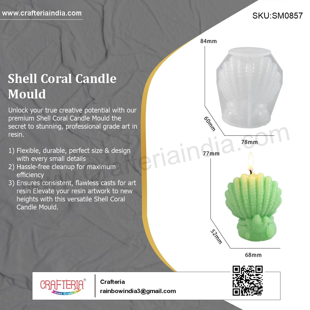 My Store Silicon Mould Shell Coral Candle Mould