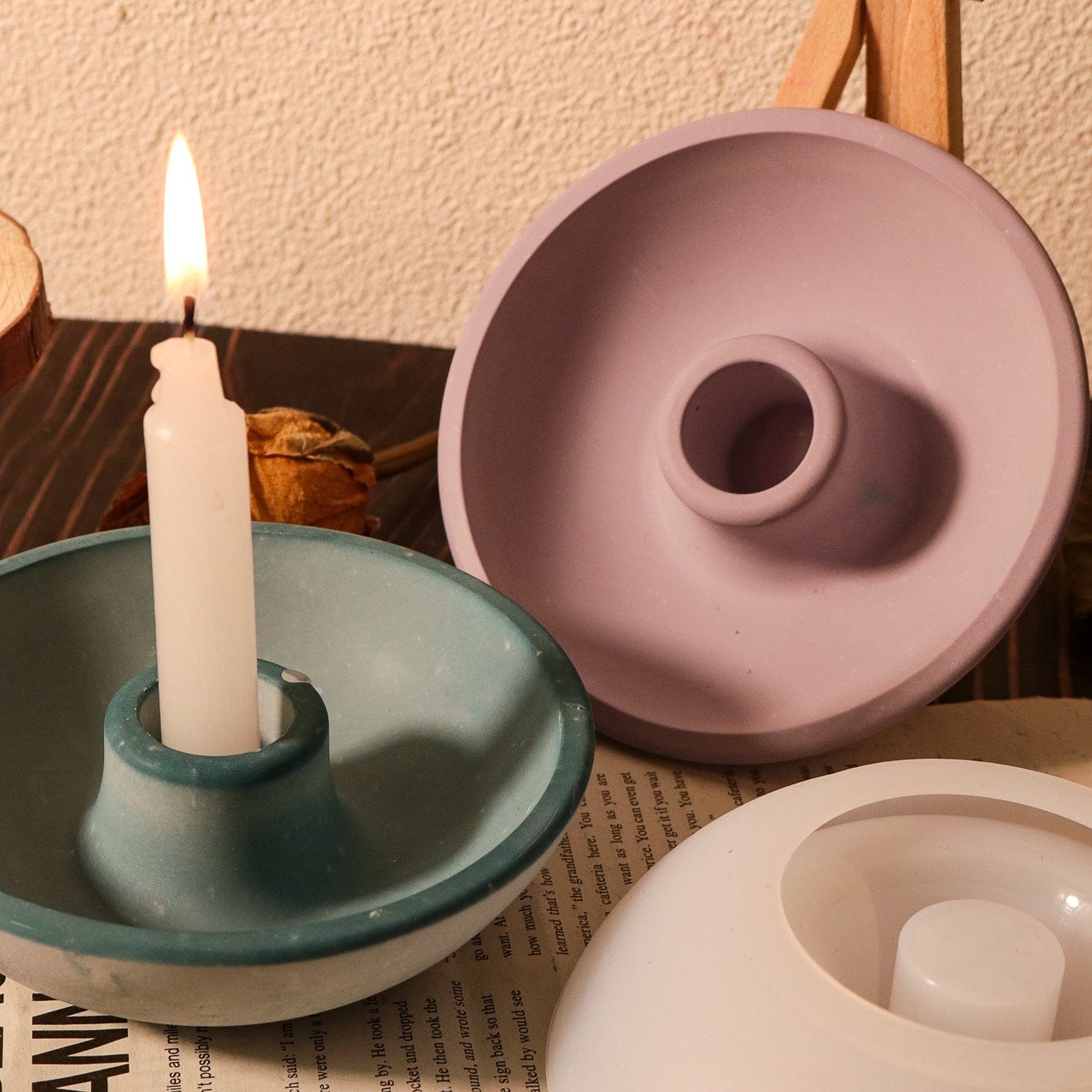 My Store Silicon Mould Bowl Shaped Candle Holder Mould