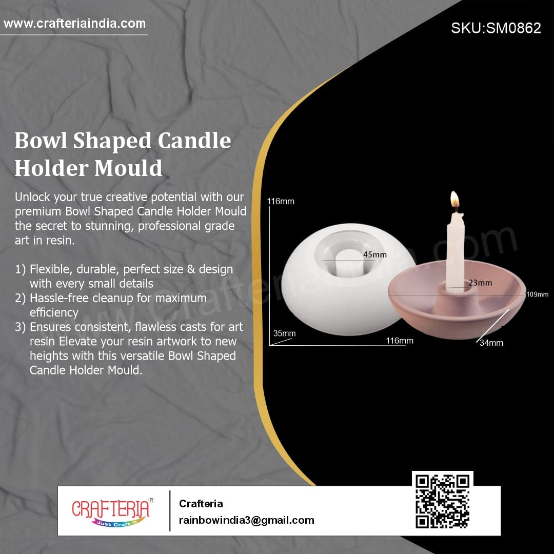 My Store Silicon Mould Bowl Shaped Candle Holder Mould