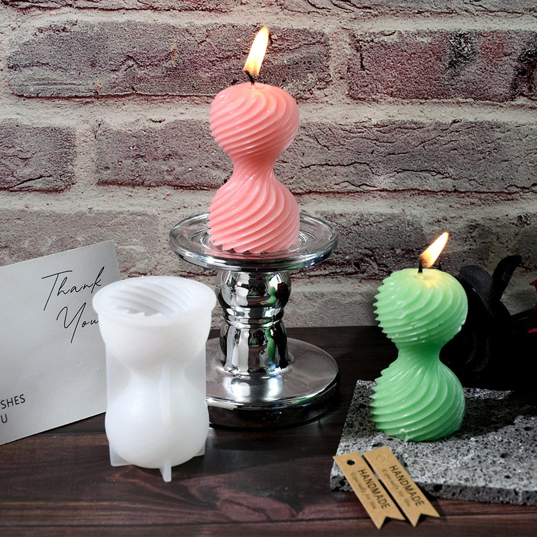 My Store Silicon Mould Spherical Spiral Candle Mould