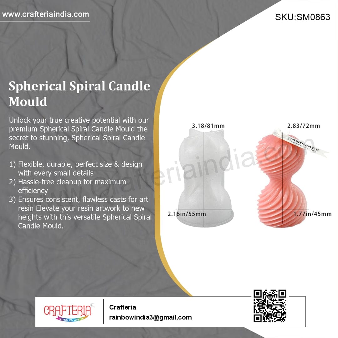 My Store Silicon Mould Spherical Spiral Candle Mould