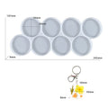My Store Silicon Mould 8 Cavity 50mm Round Mould