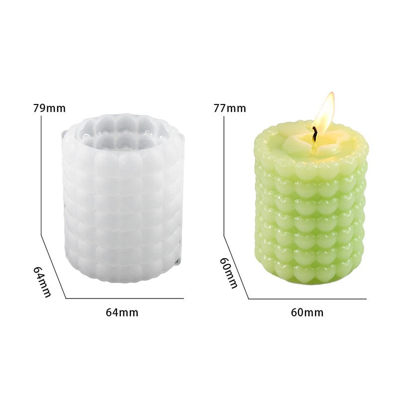 My Store Silicon Mould Small Love Cylinder Candle Mould