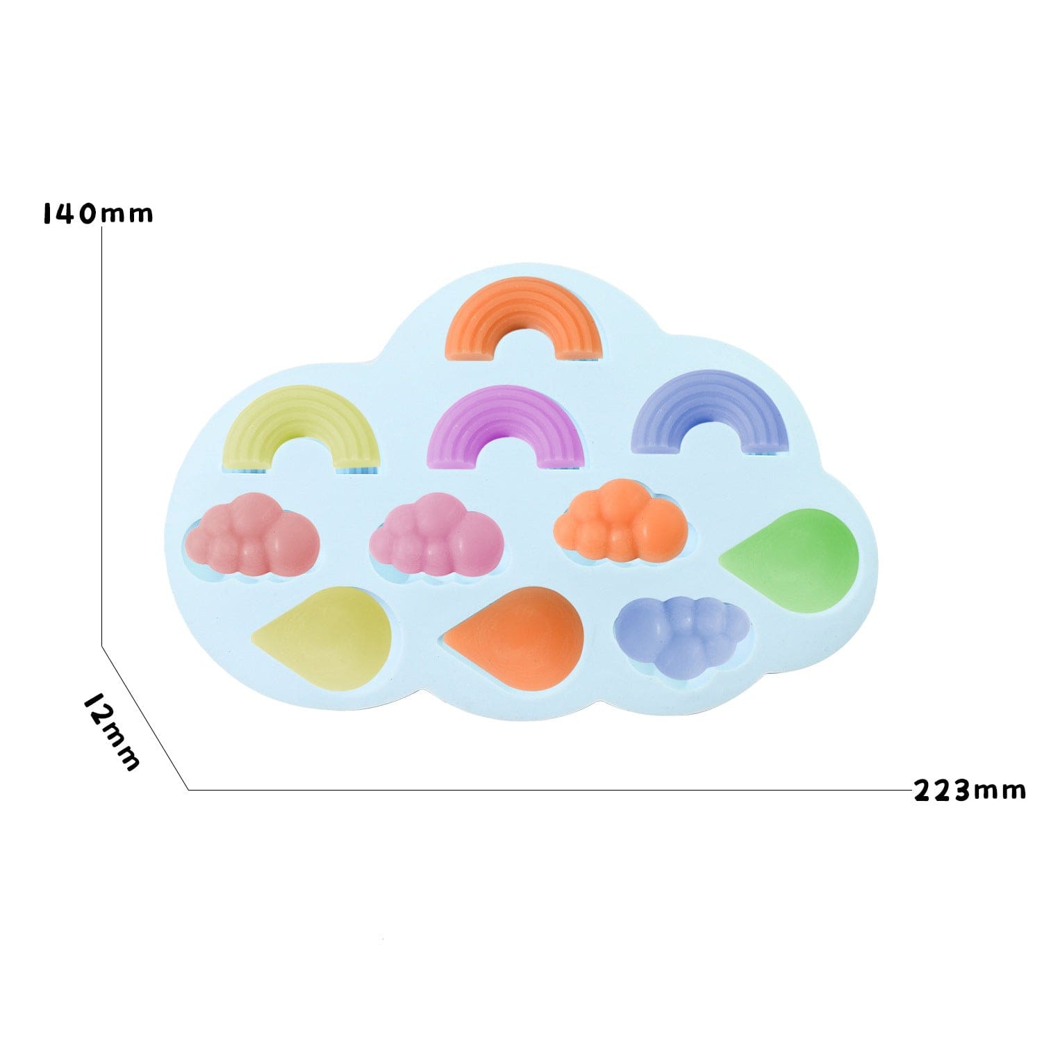 My Store Silicon Mould Blue Rainbow Clouds Mould