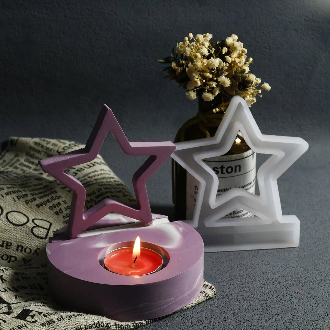 My Store Silicon Mould Round Base Tea-Light Holder Mould