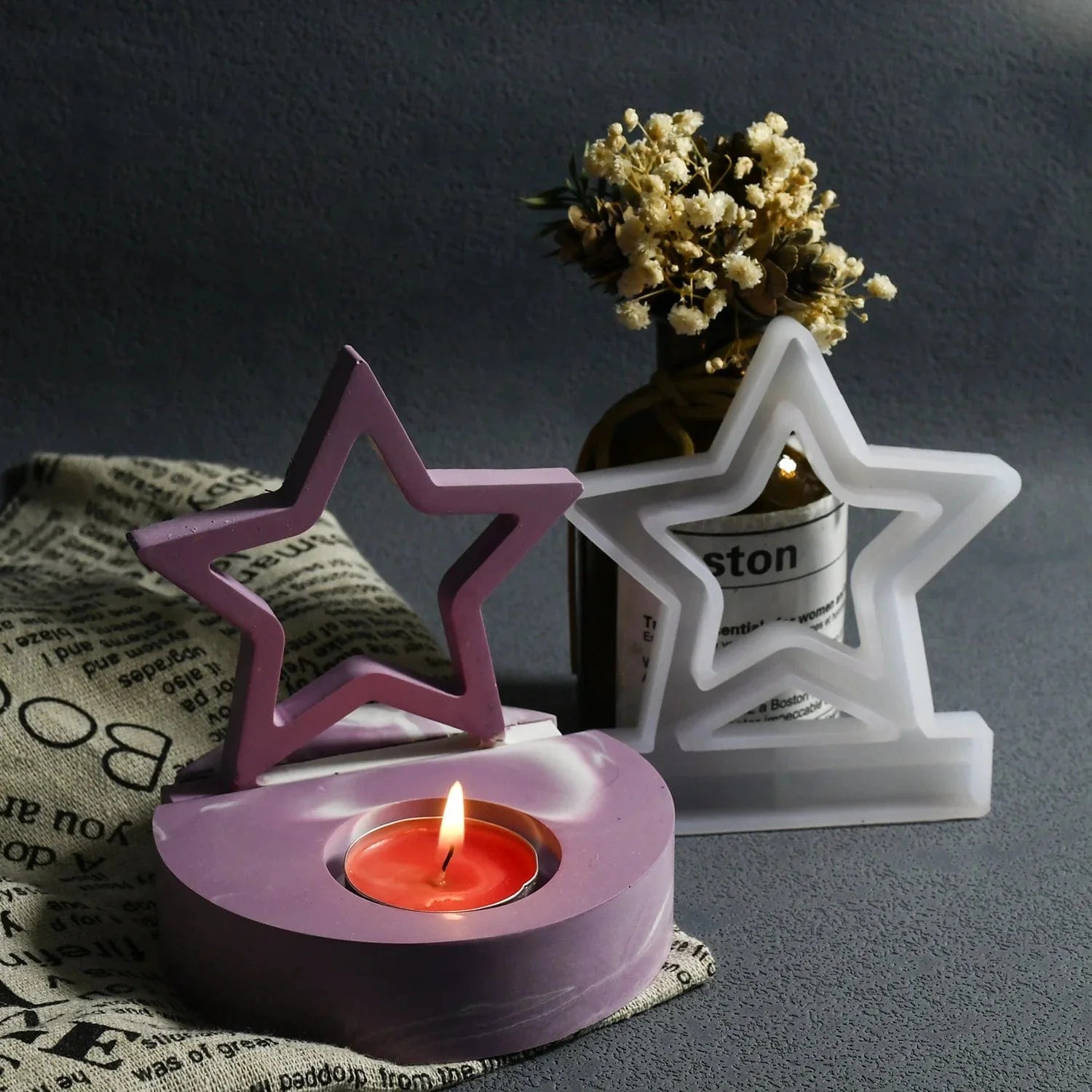 My Store Silicon Mould Round Base Tea-Light Holder Mould