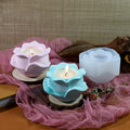 My Store Silicon Mould Rose Shape Tea Light & Candle Holder Mould