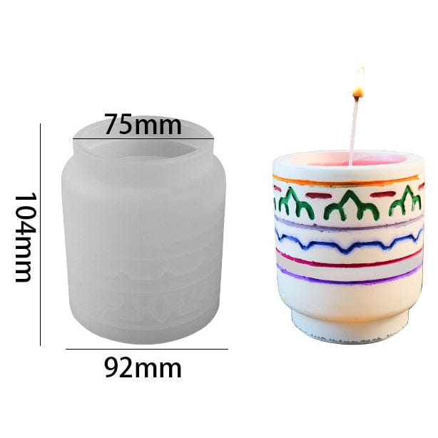 My Store Silicon Mould Texture Jar Storage, Planter & Candle Holder Mould