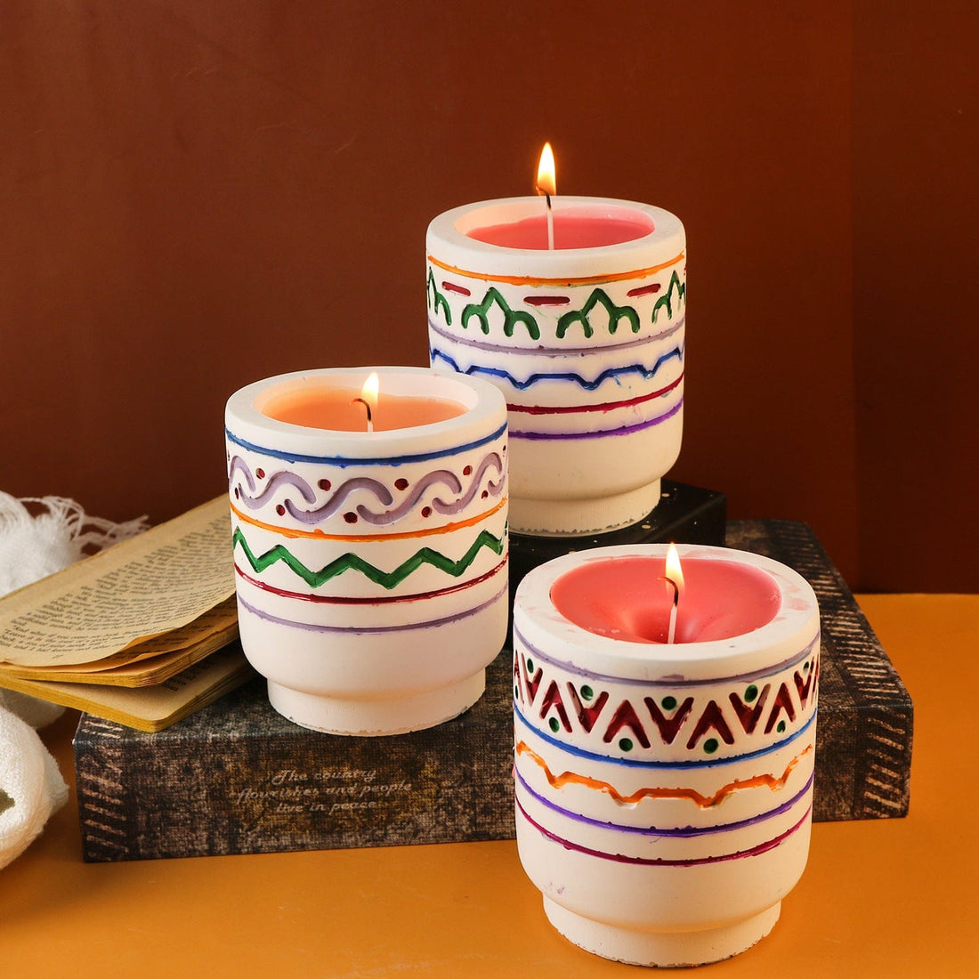 My Store Silicon Mould Texture Jar Storage, Planter & Candle Holder Mould