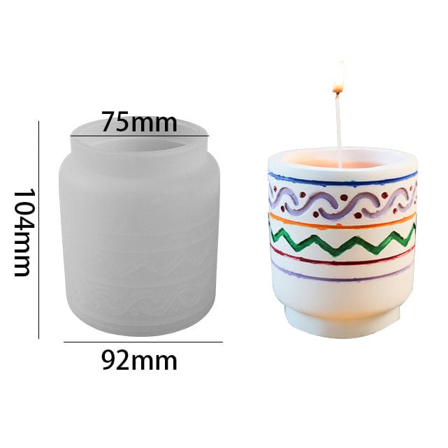 My Store Silicon Mould Texture Jar Storage, Planter & Candle Holder Mould