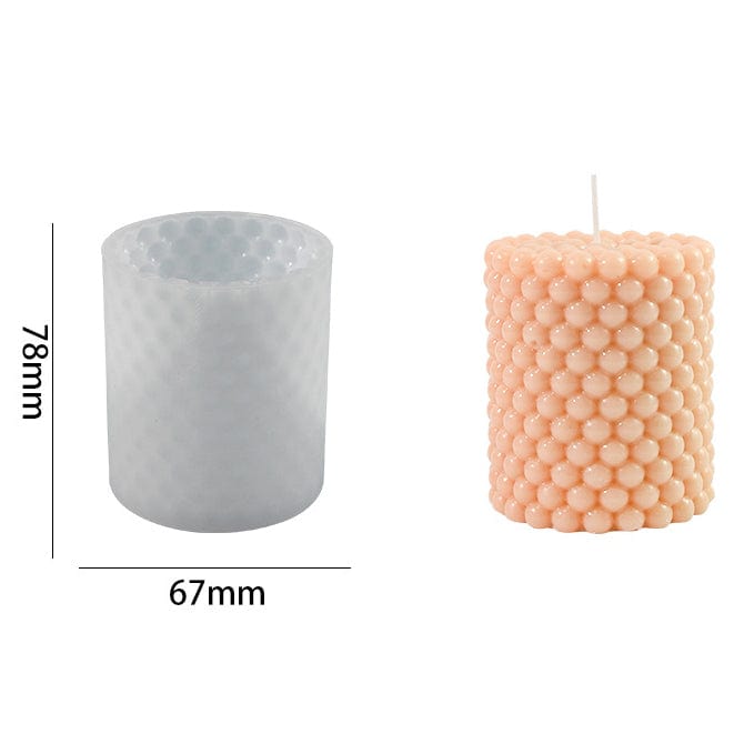 My Store Silicon Mould Cylindrical Beads Bubble Candle Mould