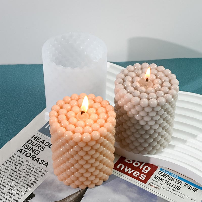 My Store Silicon Mould Cylindrical Beads Bubble Candle Mould