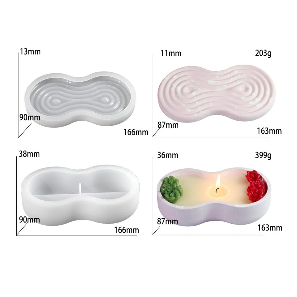 My Store Silicon Mould Striped Bow Pea Storage Box Mould