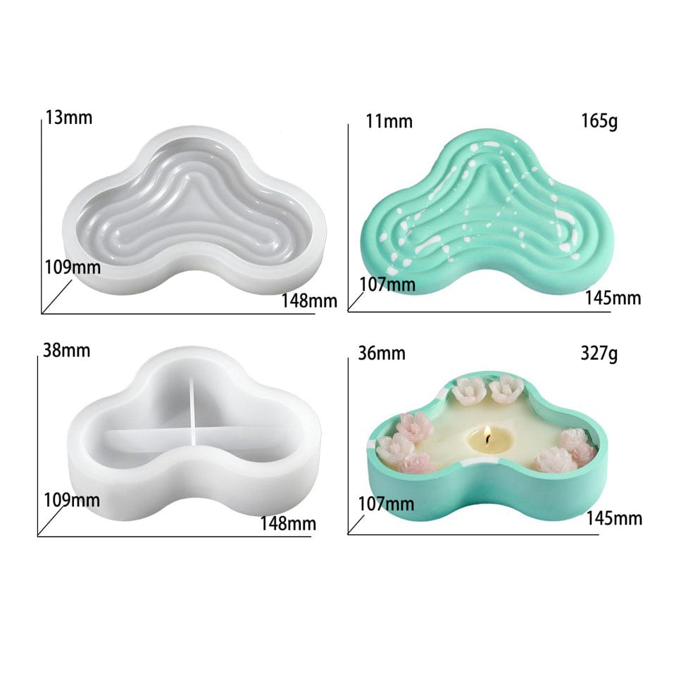 My Store Silicon Mould Striped Bow Pea Storage Box Mould