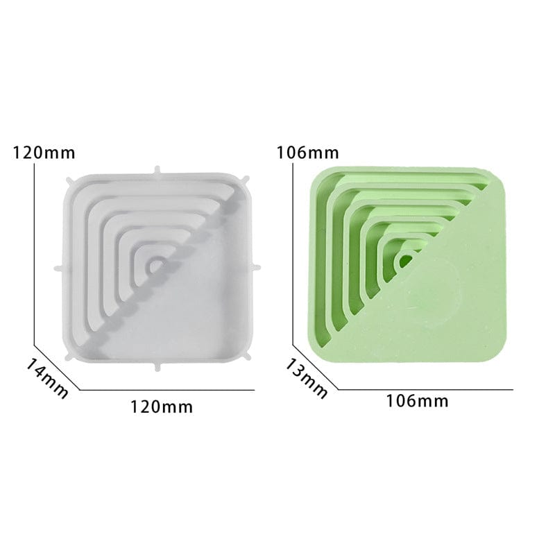 My Store Silicon Mould Square Designer Coaster Mould