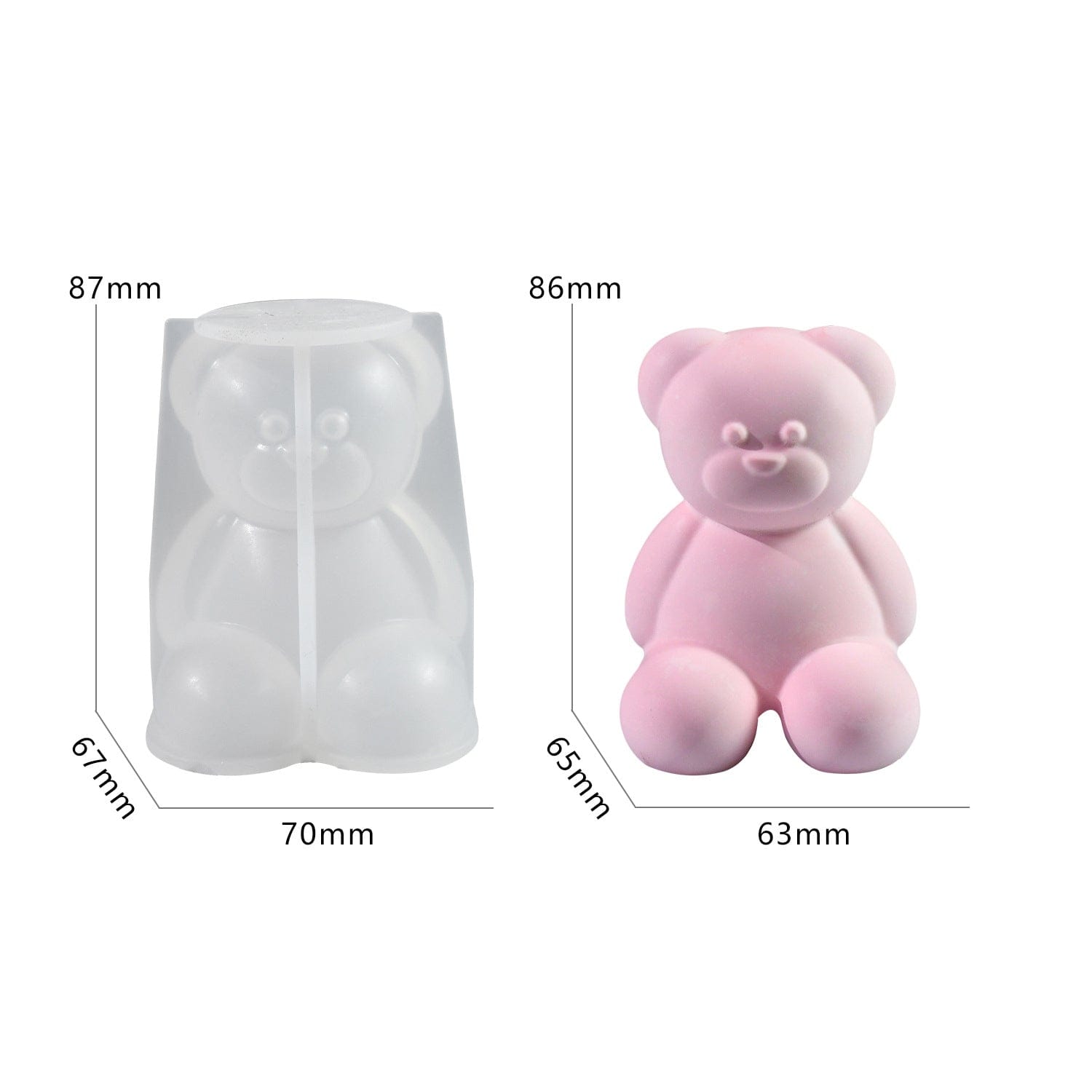 My Store Silicon Mould Sitting Bear Mould