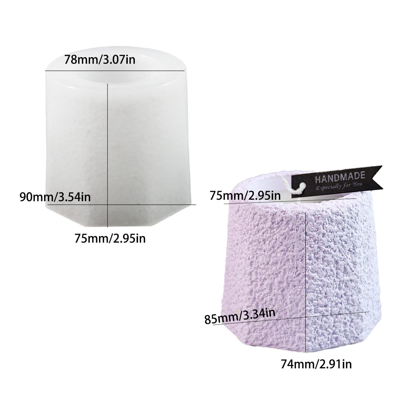 My Store Silicon Mould Octagonal Candle Cup Mould