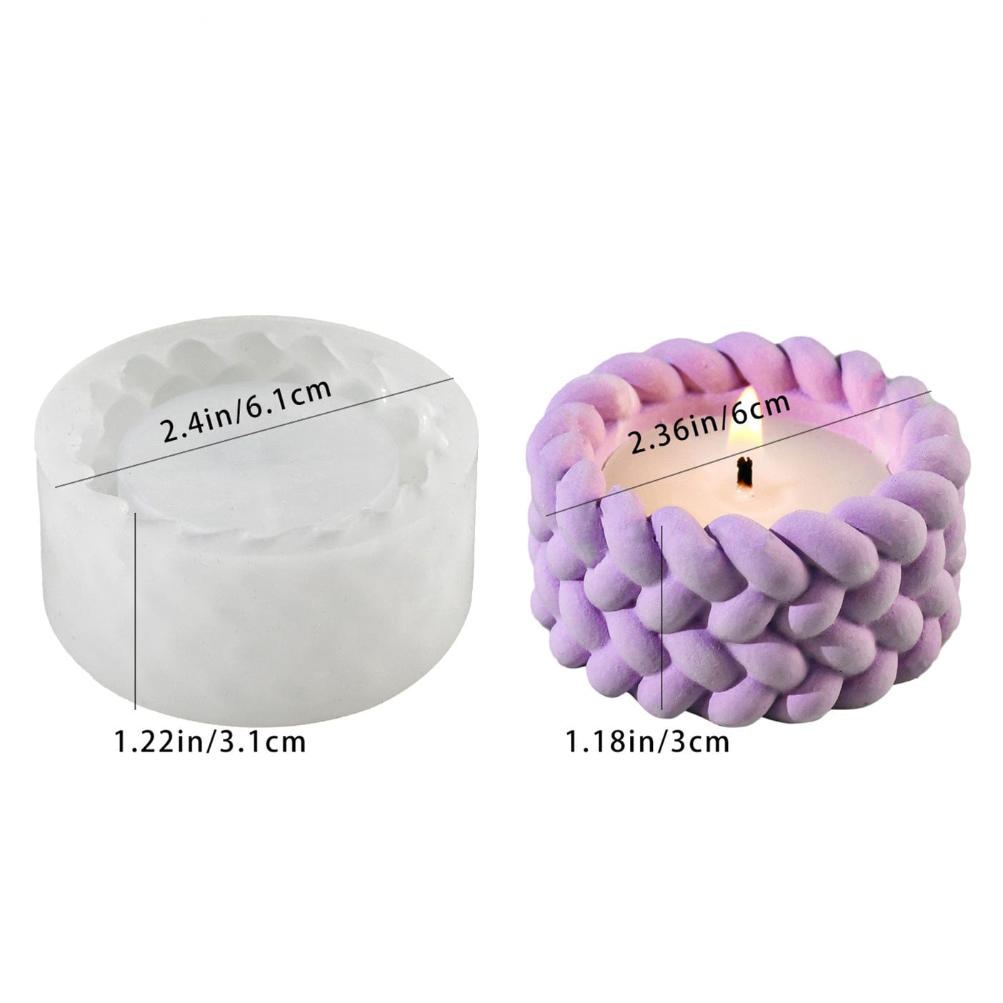 My Store Silicon Mould Rope Candle Holder & Planter Cup Mould