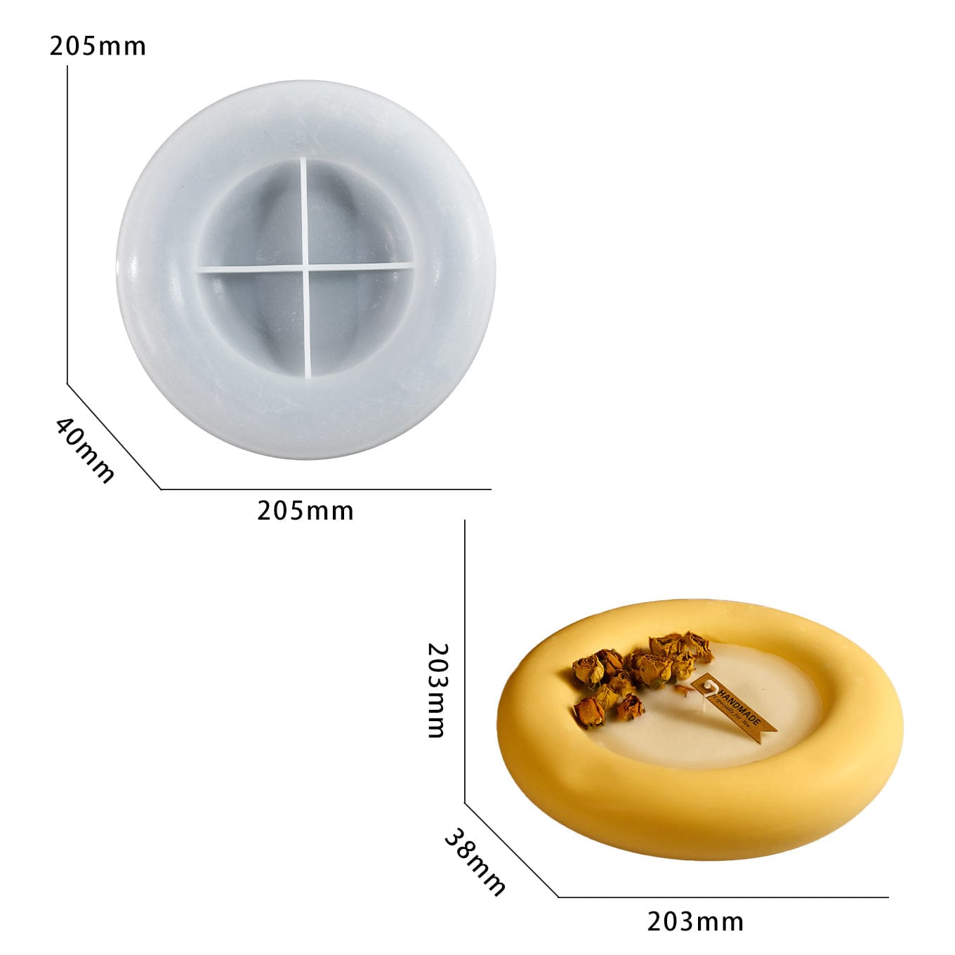My Store Silicon Mould Donut Shape T-Light & Candle Holder Mould