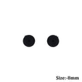 Crafteria 8mm 50Pcs Black Eyes Flat Base
