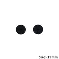 Crafteria 12mm 50Pcs Black Eyes Flat Base
