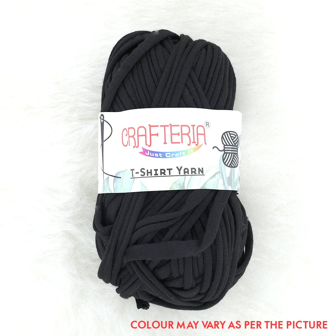 Crafteria Black T-SHIRT YARN